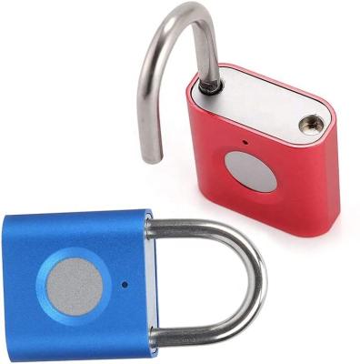 China Aluminum Gym Smart Locker Travel Luggage Fingerprint Keyless Padlock for sale