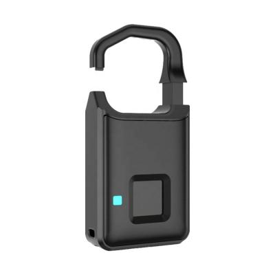 China AJF Keyless Protection Lock Zinc Alloy Fingerprint Fingerprint Smart Padlock Casting CN; ZHE Black Zinc Alloy, metal for sale