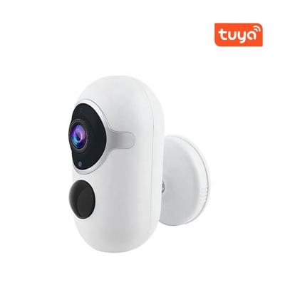 China HD 2.0MP Smart Life Camera TuyaSmart NIGHT VISION and Google Sinovision TUYA Battery Powererd Alexa Battery Home PIR Min Wireless Camera for sale