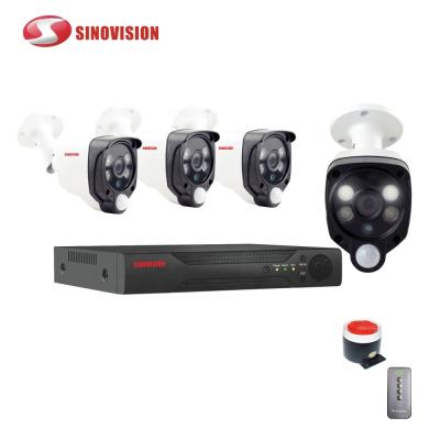 China Sinovision Full HD 4 Channel 720P AHD PIR Security Camera Outdoor H.264 Waterproof Night Vision CCTV Camera CCTV DVR Kit for sale