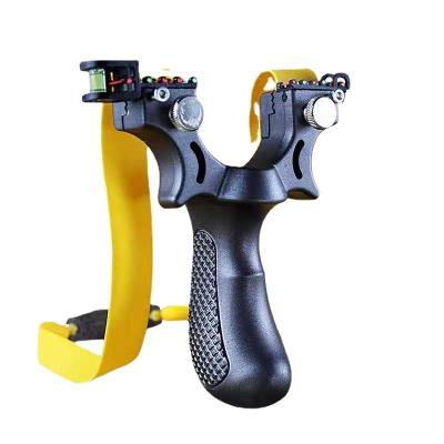 China Hot Military Strong Powerful Slingshot Hunting With Wrist Support Latex Band Aluminum Alloy Caza High Precision Outdoor Hunting Catapult for sale