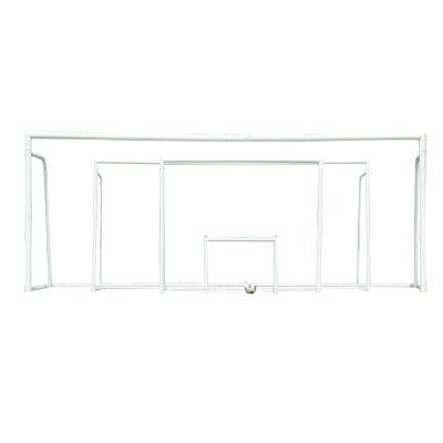 China Steel Movable Full Size Soccer Football Goals Portable Training Soccer Goals for sale