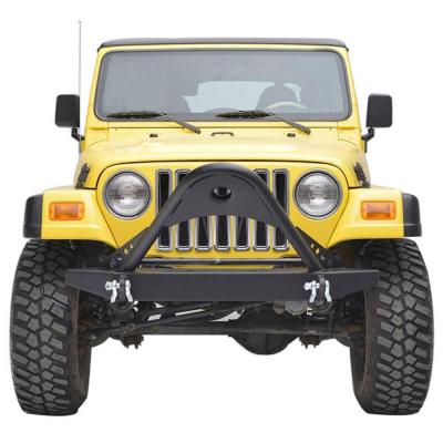 China Factory-Direct Hot Sale Off Road Replacement Parts Front Bumper With Steel D-Rings For TJ Black Front Bumper Guard For Wrangler YJ 87-06 for sale