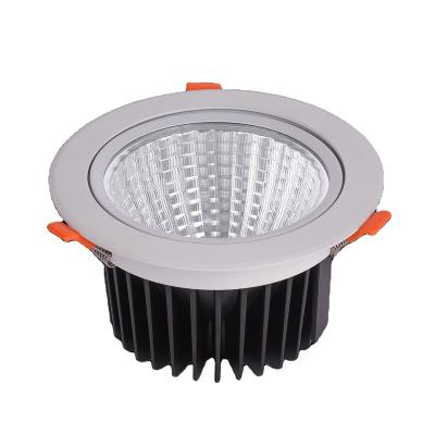 China Recessed Aluminum Round Recessed Ceiling Lamp LED COB 20W Downlight Energy Saving Spot Light Hotel for sale