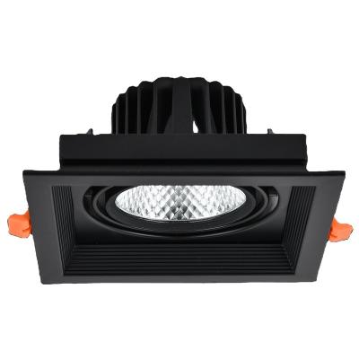 China Modern Commercial Single Head Mount Ceiling Lights AR90 LED COB Grill Light 1*20w Flush Focus Light for sale