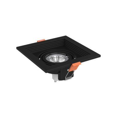 China New Design Modern Rectangle Recessed Led Spotlight Frame Led COB Grill Light GU10 MR16 Downlight Lamp Gimbal Frame for sale