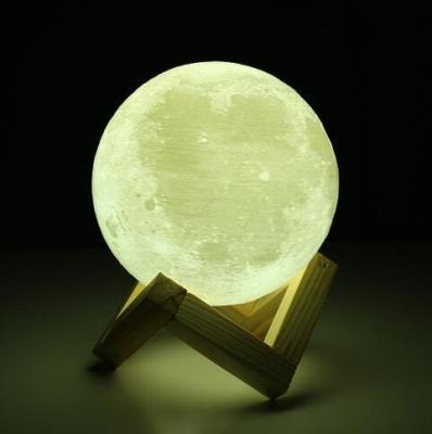 China 8-24cm Modern Romantic Magical Gift 3D LED Luna Night Light Moon Lamp Modern USB Touch Charging Remote Control Lamps for sale