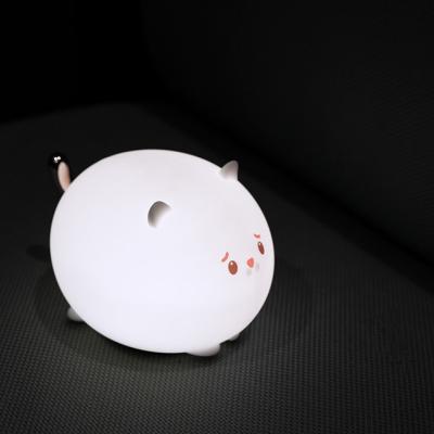 China 2019 Newest Creative USB Cartoon Part 2019 Pat Silicone Cat Night Light Colorful With RGB Colors Changing for sale