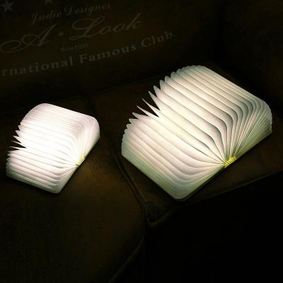 China Free Shipping Modern USB Rechargeable Wooden Book Shaped LED Night Light, Magnetic Folding LED Lumio Book Light for Lighting Decoration for sale