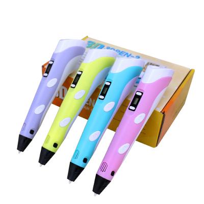 China Christmas Gift 2nd Generation Auto 3D Printer Pen With 1.75mm PLA Filament 3D Printing Pen Drawing Pens Model With Original Design for sale