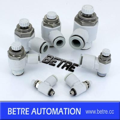 China PBT SMC Air Flow Control Valve With Push-to-Connect Fitting AS1201F-M5-03 for sale