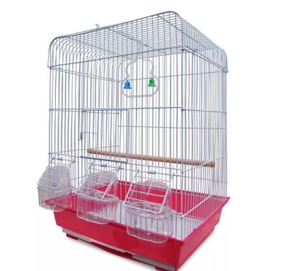 China Breathable Wholesale Hot Selling Bird Cage Universal Portable Metal Parrot Cage With Food Bowl for sale