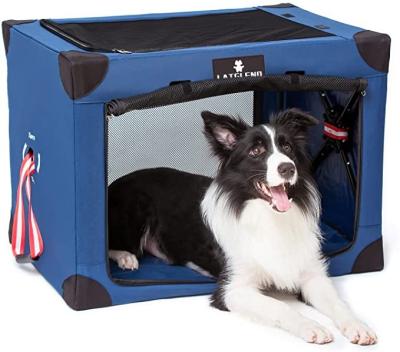 China Quick Foldable Soft Crate Soft Foldable Dog Cage Storage Pet Carrier Pet Carrier Travel Kennel Detachable Detachable Washable Outdoor Indoor Custom For Car for sale