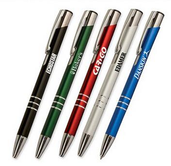 China Shinning Metal promotional Ballpoint Pen for Aluminium ballpoint pen laser engraved for sale