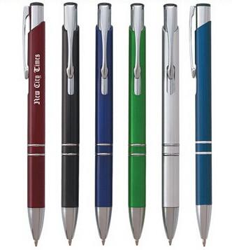 China Promotional Shinning Metal Ballpoint Pen for Aluminium ballpoint pen laser engraved for sale