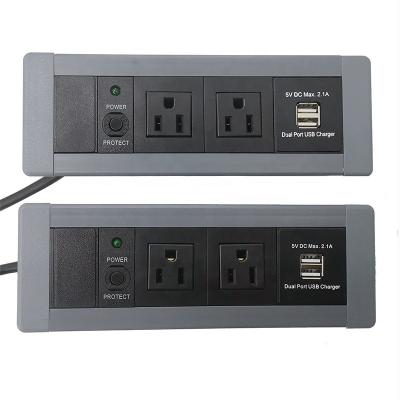 China Multi Wall Charger Surge Protector Outlet USA Apartment Office Recessed Electrical Outlet With USB for sale