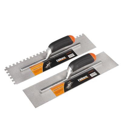 China High carbon steel trowel Multi-specification flat product edge trowel with tooth trowel for sale