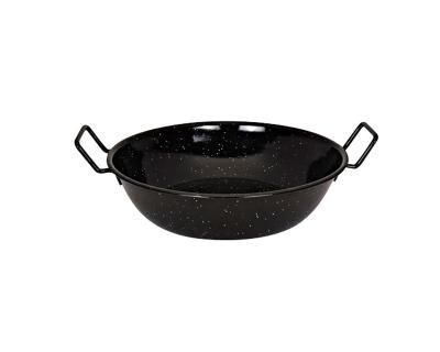 China 38cm 12 Inch Glazed Kadhai Paella Viable Non-Stick Pan for sale