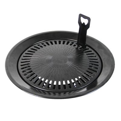 China Viable Gas Tandoor Grill Pan Black Indoor Smokeless Nonstick Coating Multifunctional Grill for sale