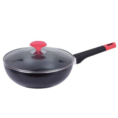 China Sustainable Aluminum Wok Pan Round Bottom Wok for sale