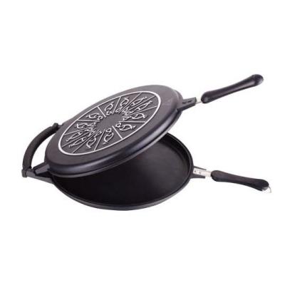 China Viable Non-Stick Coating Double Pan Round Flat Grill for sale