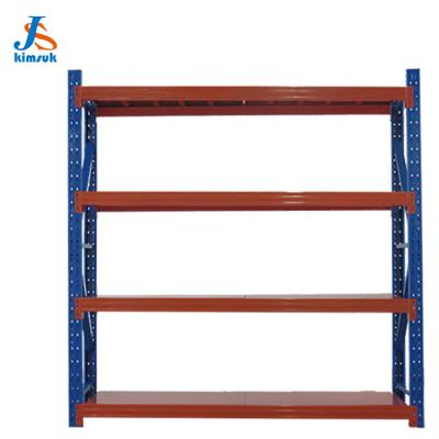 China Corrosion Protection 500KG Large Capacity Warehouse Rack Steel Storage Racks Supermarket Shelves for sale