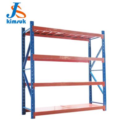 China Corrosion Protection Adjustable Metal Garage Storage Rack System Warehouse Shelving Boltless Rack for sale