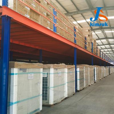 China Corrosion Protection Adjustable Shelf Unit Warehouse Mezzanine Platform Heavy Duty Prefab Steel Racking for sale