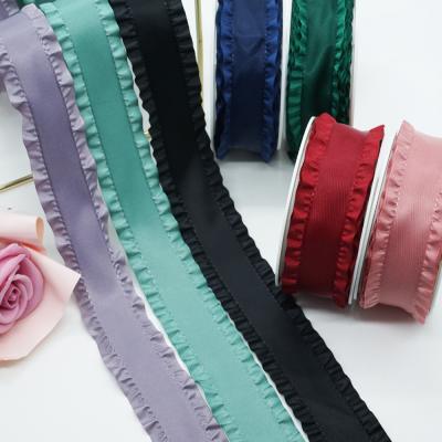 China Floral Eco - Friendly Recycled Polyester Grosgrain Ribbons For Gift Wrapping High Quality for sale