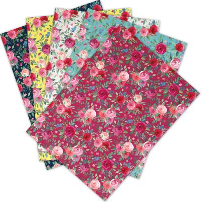 China Design Waterproof Faux Flower PU Leather Sheet for sale