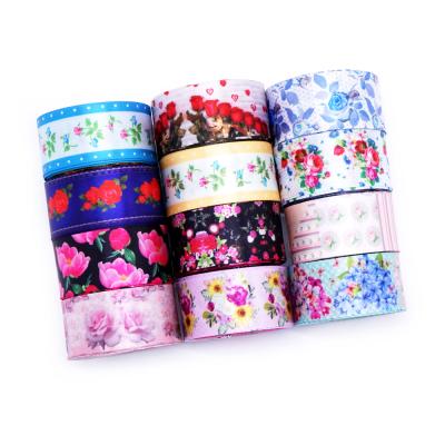 China Single Face Flower Printed Sublimated Satin Ribbon for sale