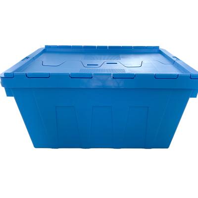 China Solid Box Blue Color PP Material No Turnover Foldable Plastic Movable Box for sale