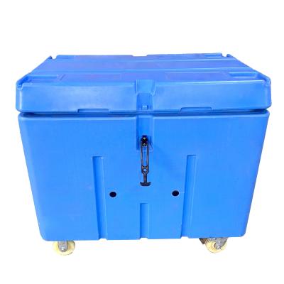 China Dry Ice Storage Double-wall 680*460*570 LLDPE Polyurethane Foam Insulation Dry Ice Container For Long Time for sale