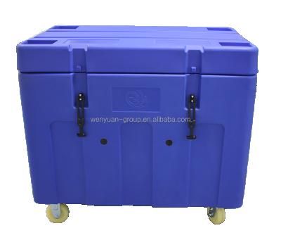 China Waterproof blue color dry ice incubator/dry ice cold chain storage container/dry ice transport box for sale