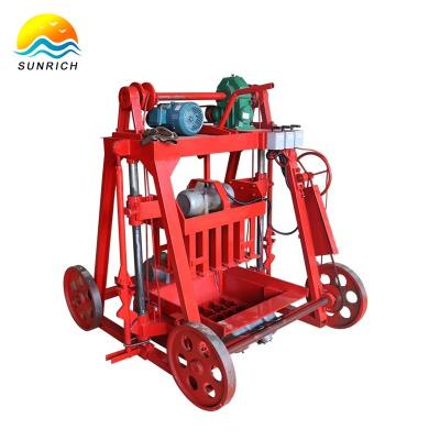 China Buliding Construction QMY4-45 Movable Hollow Paving Block Making Machine Cement Brick Making Machinery for sale