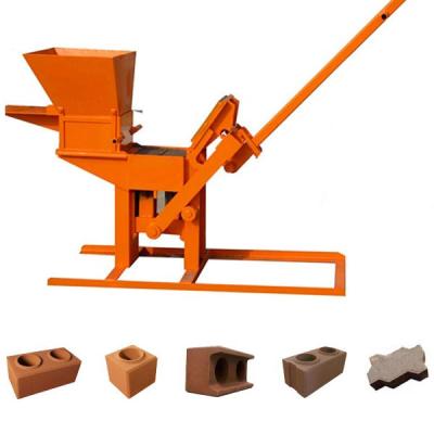 China Buliding Construction QMR2-40 Interlocking Clay Pressed Brick Machine Manual Compressed Earth Block Making Machine for sale