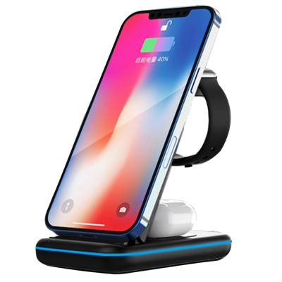 China Mobile phone wholesales 3 in 1 multi-functional fast charging mobile phone holder wireless charger stand wireless charger for sale