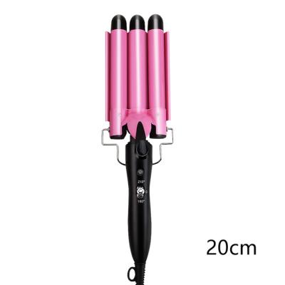 China Professional Ceramic LCD Display Hair Curling Iron Barrel Hair Curler Egg Triple Roll With Styling Tools Hair Wand Curler for sale