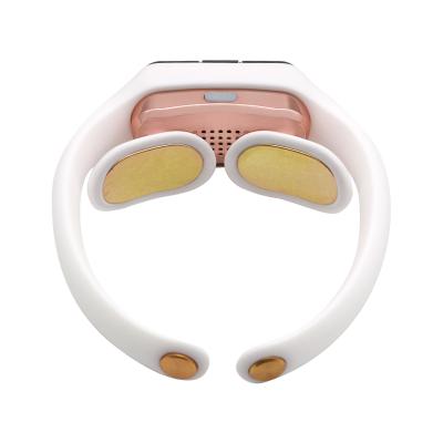 China Rechargeable Pulse Massager High Quality Health Care Neck Massager Rechargeable Smart Necklace with Portable Heat and Remote Control for sale