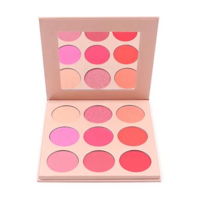 China Factory Direct Private Label 9 Colors Highly Pigmented Face Blush Palette for sale