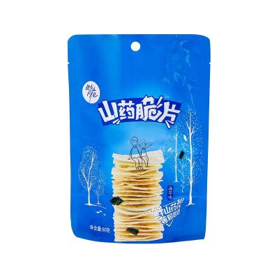 China Moisture Proof Plastic Stand Up Bag For Food Industry Of 60g Net Yam Fries Seaweed Flavor for sale