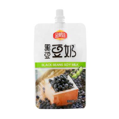 China Custom Printed Safety Spout Pouches For Net Black Beans 250g Soymilk for sale