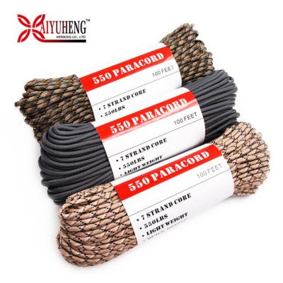 China Colorful Craft Rope Baiyuheng Customized Spools Bulk 550 Hook Paracord for sale