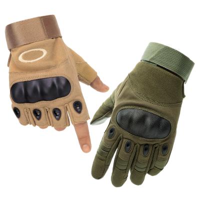 China Baiyuheng Sports Knuckle Hard Waterproof Full Finger Army Training Hand Military Tactical Gloves for sale