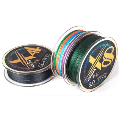 China Wholesale Sport PE 4X 4 Strand Braided Yarns Fluorocarbon Coated Monofilament Spool Fly Long Fishing Lines for sale