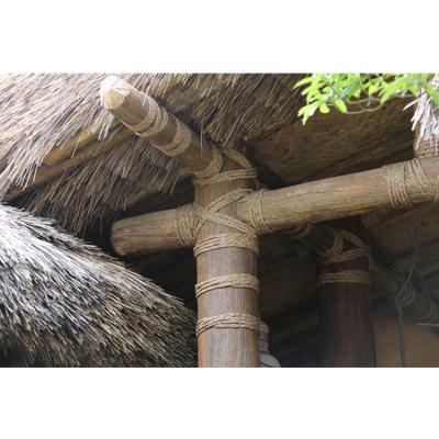 China Theme Park Fire Retardant Synthetic Thatch Woven Lashing Three Stranded Garden Rope for sale