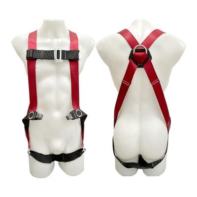 China Fall Protection High Strength Heavy Duty CE Rope Shock Absorber Lifting Safety Belt With 2 Buckles Industrial Electric Safety Full Body Harness à venda