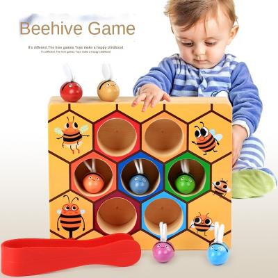 China 2022 New Style Kids Montessori Education Educational Wooden Toys Workers Little Color Knowledge Clip Toys for sale