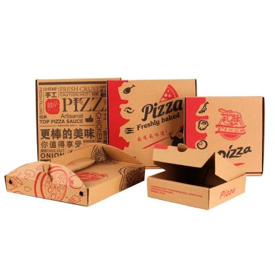 China Wholesale Price 16 Inch Disposable Biodegradable Disposable Corrugated Pizza Packaging Paper Black Corrugated Box for sale