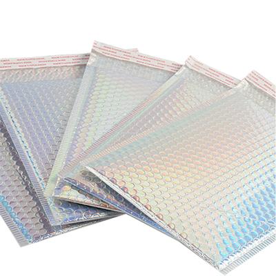 China Water Proof and Stain Shakeproof Thickening Bubble Mailer Good Quality Laser Bubble Mailer Waterproof Holographic Envelopes for sale